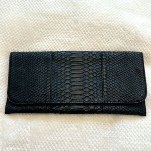 Urban Outfitters Faux Black Snake Clutch